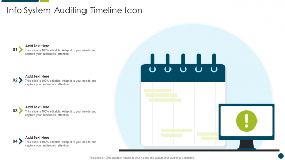 Info System Auditing Timeline Icon Sample PDF