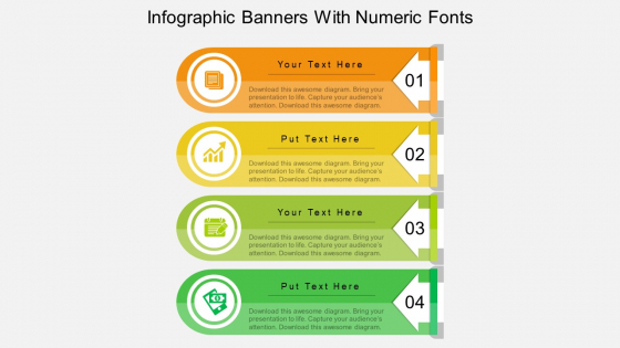 Infographic Banners With Numeric Fonts PowerPoint Template Infographic Banners With Numeric Fonts PowerPoint Template