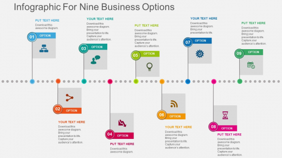 Infographic For Nine Business Options Powerpoint Templates