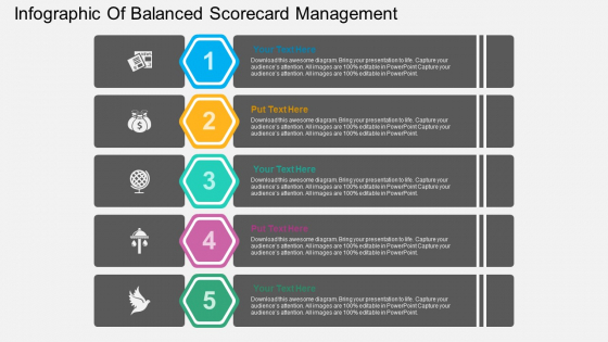 Infographic Of Balanced Scorecard Management Powerpoint Template