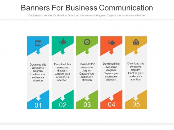 Infographic Tags For Business Communication Powerpoint Slides