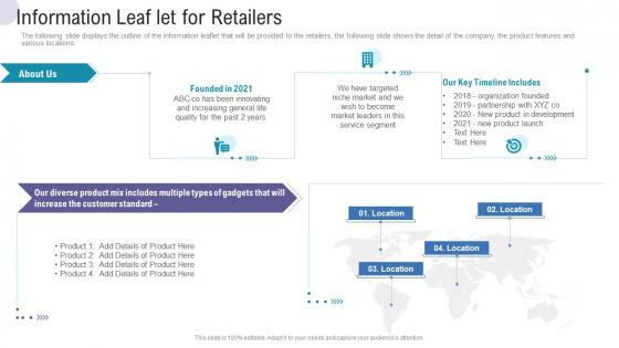 Information Leaf Let For Retailers Commercial Activities Marketing Tools Slides PDF Information Leaf Let For Retailers Commercial Activities Marketing Tools Slides PDF