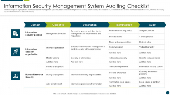 Information Security Management System Auditing Brochure PDF