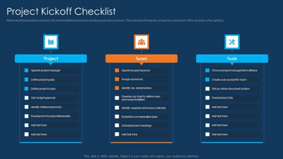 Information Technology Project Initiation Project Kickoff Checklist Elements PDF Information Technology Project Initiation Project Kickoff Checklist Elements PDF