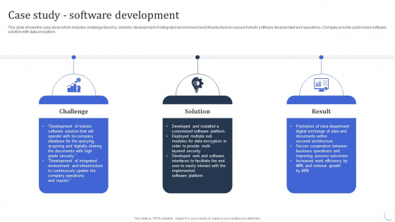 Infotech Solutions Research And Development Company Summary Case Study Software Development Summary PDF
