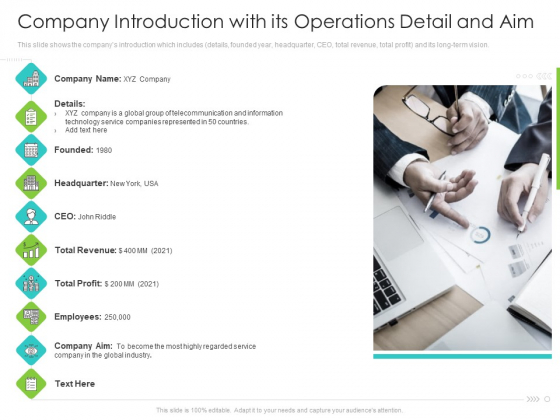 Infrastructure Administration Procedure Maturity Model Company Introduction With Its Operations Detail And Aim Pictures PDF Infrastructure Administration Procedure Maturity Model Company Introduction With Its Operations Detail And Aim Pictures PDF