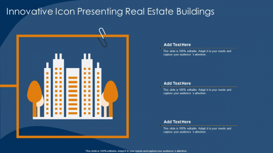 Innovative Icon Presenting Real Estate Buildings Professional PDF