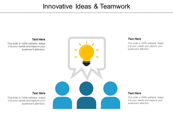 Innovative Ideas And Teamwork Ppt Powerpoint Presentation Icon Example Introduction