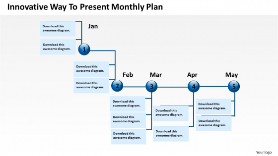 Innovative Way To Present Monthly Plan PowerPoint Templates Ppt Slides Graphics