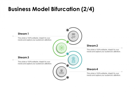 Instruction Manuals Business Model Bifurcation Stream Four Ppt Summary Designs PDF