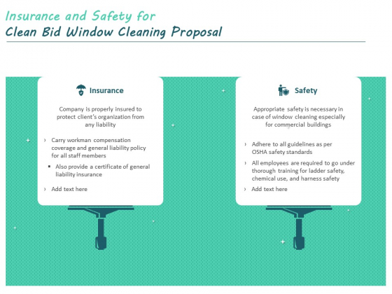 Insurance And Safety For Clean Bid Window Cleaning Proposal Ppt Summary Graphics Pictures PDF Insurance And Safety For Clean Bid Window Cleaning Proposal Ppt Summary Graphics Pictures PDF