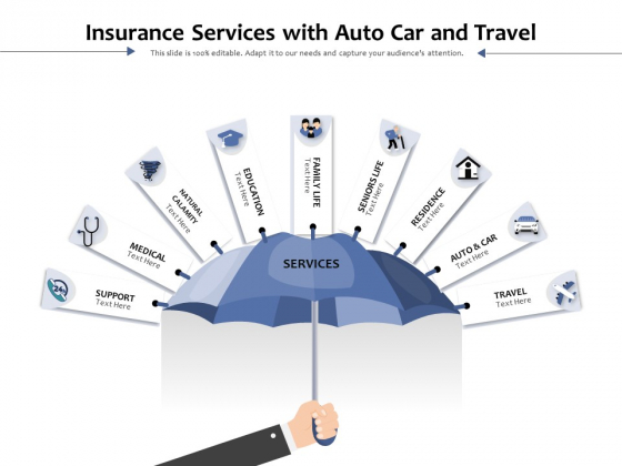 Insurance Services With Auto Car And Travel Ppt PowerPoint Presentation File Vector PDF Insurance Services With Auto Car And Travel Ppt PowerPoint Presentation File Vector PDF