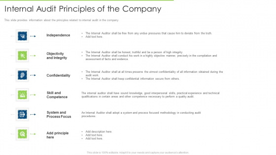 Internal Audit Principles Of The Company Infographics PDF Internal Audit Principles Of The Company Infographics PDF