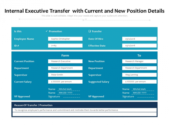 Internal Executive Transfer With Current And New Position Details Ppt PowerPoint Presentation File Graphic Tips PDF Internal Executive Transfer With Current And New Position Details Ppt PowerPoint Presentation File Graphic Tips PDF