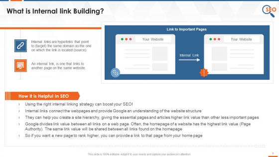 Internal Link Building In On Page SEO Training Ppt
