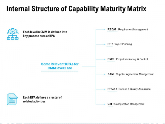 Internal Structure Of Capability Maturity Matrix Ppt PowerPoint Presentation File Background Designs