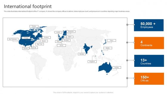 International Footprint IT Software Development Company Profile Sample PDF