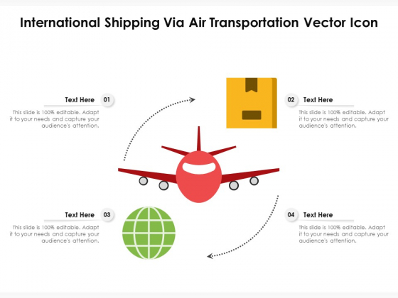 International Shipping Via Air Transportation Vector Icon Ppt PowerPoint Presentation Gallery Ideas PDF International Shipping Via Air Transportation Vector Icon Ppt PowerPoint Presentation Gallery Ideas PDF