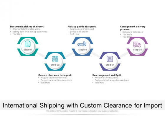 International Shipping With Custom Clearance For Import Ppt PowerPoint Presentation Visual Aids Deck PDF