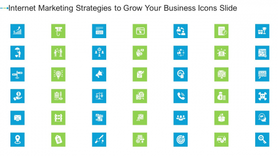 Internet Marketing Strategies To Grow Your Business Icons Slide Template PDF Internet Marketing Strategies To Grow Your Business Icons Slide Template PDF