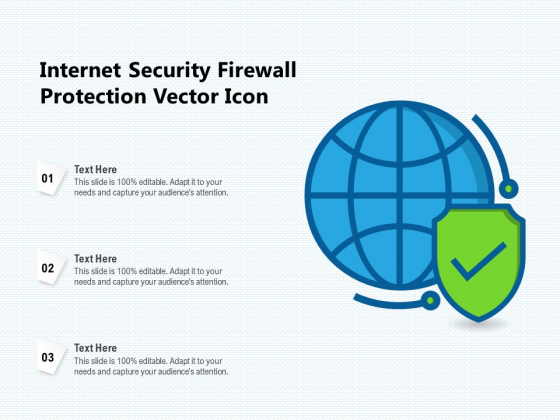 Internet Security Firewall Protection Vector Icon Ppt PowerPoint Presentation Pictures Smartart PDF