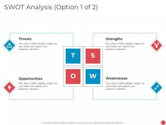 Introduce Yourself Swot Analysis Option Threats Ppt Summary Inspiration PDF