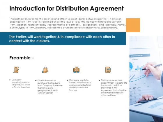 Introduction For Distribution Agreement Preamble Ppt PowerPoint Presentation Model Sample Introduction For Distribution Agreement Preamble Ppt PowerPoint Presentation Model Sample