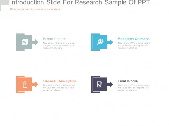 Introduction Slide For Research Sample Of Ppt - PowerPoint Templates