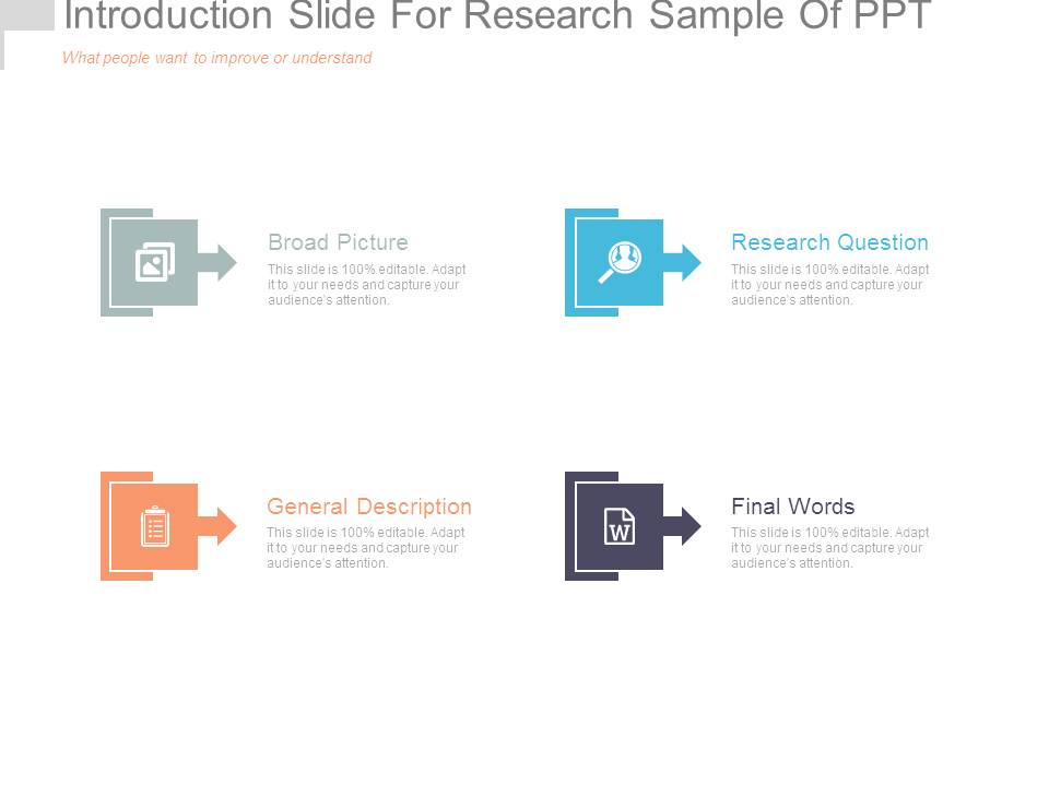 Introduction Slide For Research Sample Of Ppt - PowerPoint Templates