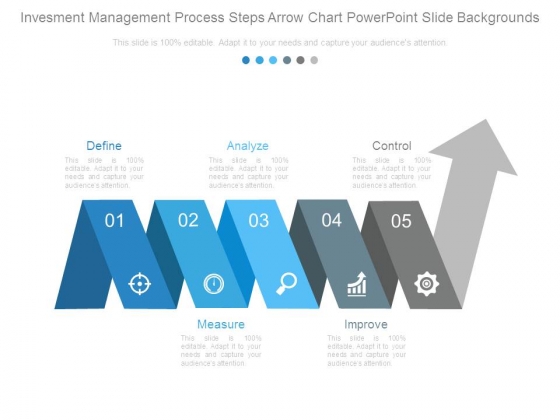 Investment Management Process Steps Arrow Chart Powerpoint Slide Backgrounds