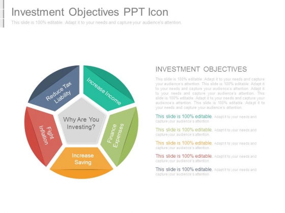Investment Objectives Ppt Icon
