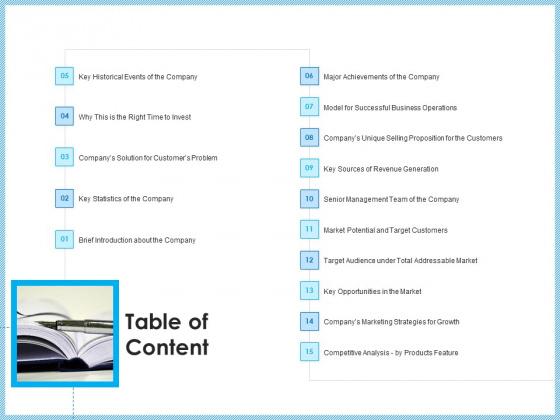 Investment Pitch To Generating Capital From Mezzanine Credit Table Of Content Structure PDF Investment Pitch To Generating Capital From Mezzanine Credit Table Of Content Structure PDF