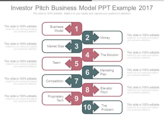 Investor Pitch Business Model Ppt Example 2017