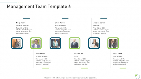 Investor Pitch Deck New Venture Capital Raising Management Team Web Pictures PDF