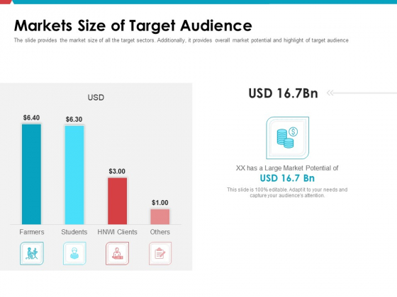 Investor Pitch Deck Public Offering Market Markets Size Of Target Audience Template PDF