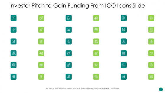 Investor Pitch Gain Funding From ICO Icons Slide Structure PDF Investor Pitch Gain Funding From ICO Icons Slide Structure PDF