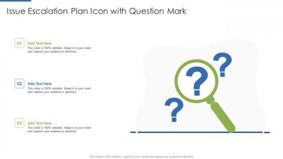 Issue Escalation Plan Icon With Question Mark Pictures PDF Issue Escalation Plan Icon With Question Mark Pictures PDF