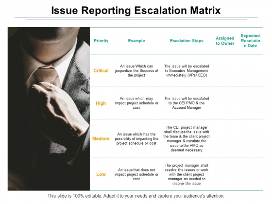 Issue_Reporting_Escalation_Matrix_Ppt_PowerPoint_Presentation_Model_Guide_Slide_1