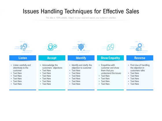 Issues Handling Techniques For Effective Sales Ppt PowerPoint Presentation Inspiration Picture Issues Handling Techniques For Effective Sales Ppt PowerPoint Presentation Inspiration Picture
