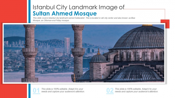 Istanbul City Landmark Image Of Sultan Ahmed Mosque PowerPoint Presentation PPT Template PDF