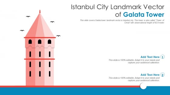 Istanbul City Landmark Vector Of Galata Tower PowerPoint Presentation PPT Template PDF