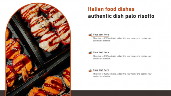 Italian Food Dishes Authentic Dish Palo Risotto Clipart PDF