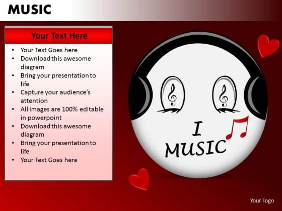 I Love Music PowerPoint Templates Editable Ppt Slides I Love Music PowerPoint Templates Editable Ppt Slides