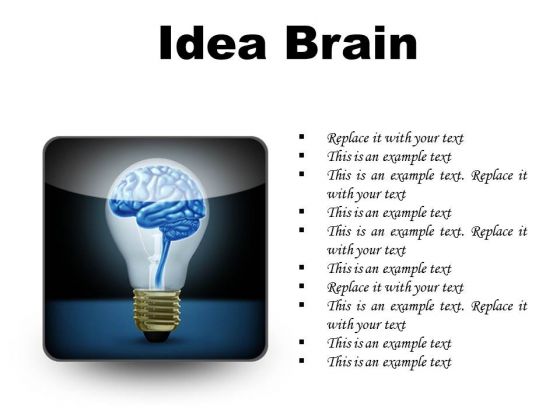 Idea Brain Business PowerPoint Presentation Slides S