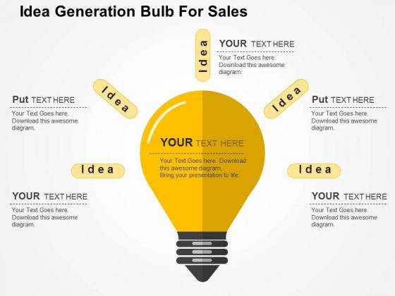 Idea Generation Bulb For Sales PowerPoint Template Idea Generation Bulb For Sales PowerPoint Template