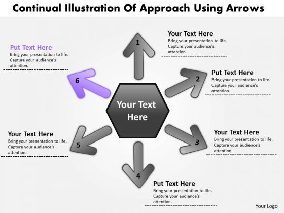 Illustration Of 6 Approach Using Arrows Circular Flow Chart PowerPoint Slides Illustration Of 6 Approach Using Arrows Circular Flow Chart PowerPoint Slides