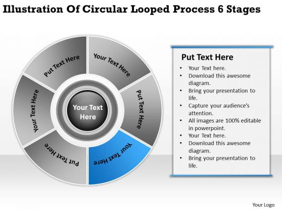 Illustration Of Circular Looped Process 6 Stages Business Plan PowerPoint Templates
