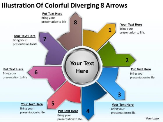 Illustration Of Colorful Diverging 8 Arrows Circular Flow Process Network PowerPoint Slides Illustration Of Colorful Diverging 8 Arrows Circular Flow Process Network PowerPoint Slides