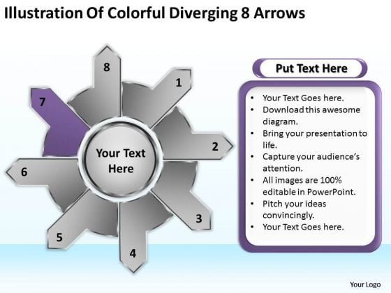 Illustration Of Colorful Diverging 8 Arrows Ppt Cycle Motion Chart PowerPoint Slides Illustration Of Colorful Diverging 8 Arrows Ppt Cycle Motion Chart PowerPoint Slides