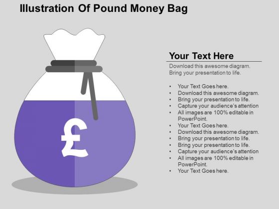 Illustration Of Pound Money Bag PowerPoint Templates Illustration Of Pound Money Bag PowerPoint Templates